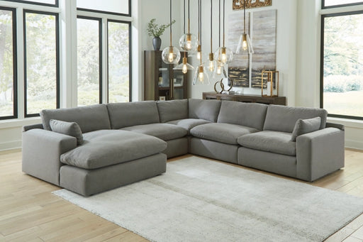 Elyza 5-Piece Sectional with LHF Chaise - Smoke