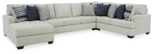 Lowder 4-Piece Sectional with LHF Chaise - Stone Color