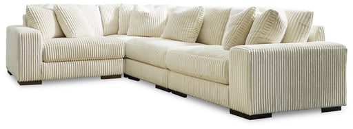 Lindyn 4-Piece Sectional with Ottoman in Ivory