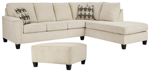 Abinger 2-Piece Sectional with Ottoman - RHF Chaise