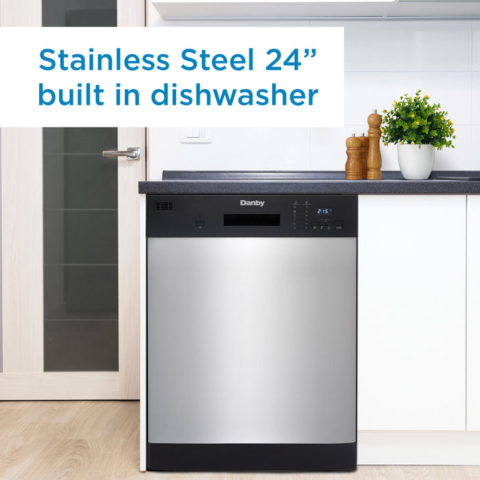 Danby DDW2404EBSS 24″ Wide Built-in Dishwasher in Stainless Steel