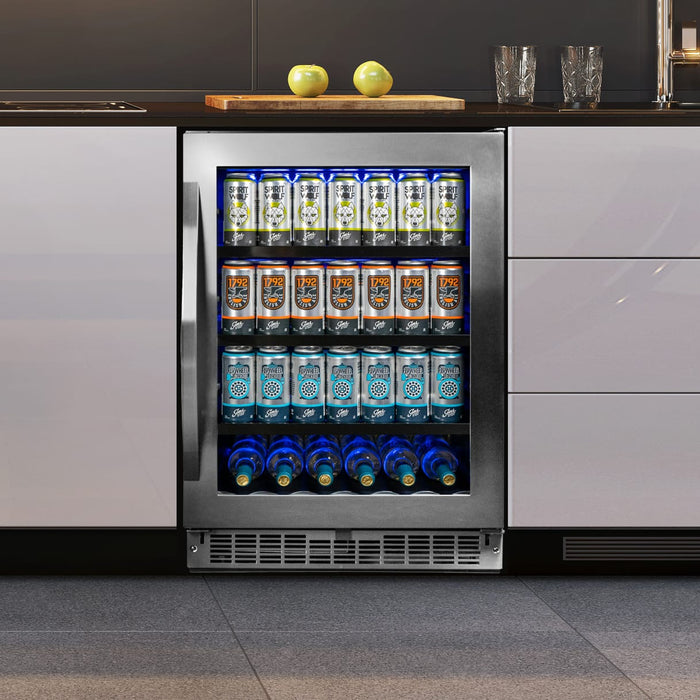 Silhouette SSBC056D3B-S 5.6 cu. Ft. Built-in Beverage Center in Stainless Steel