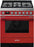 Smeg CPF30UGGR 30 Inch Freestanding Professional Gas Range Red