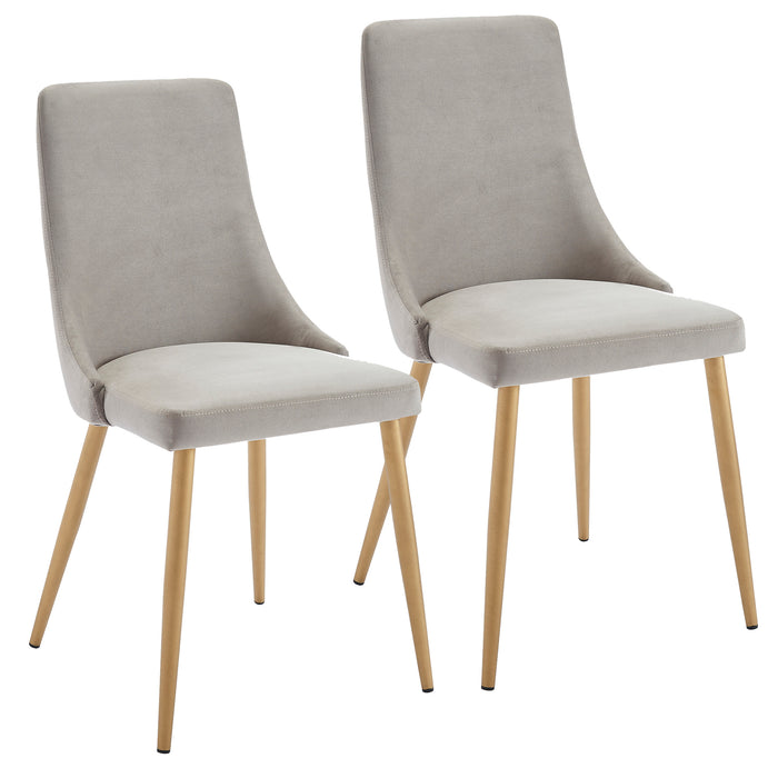 Inspire 202-353GY Carmilla Side Chair, Set Of 2 In Grey