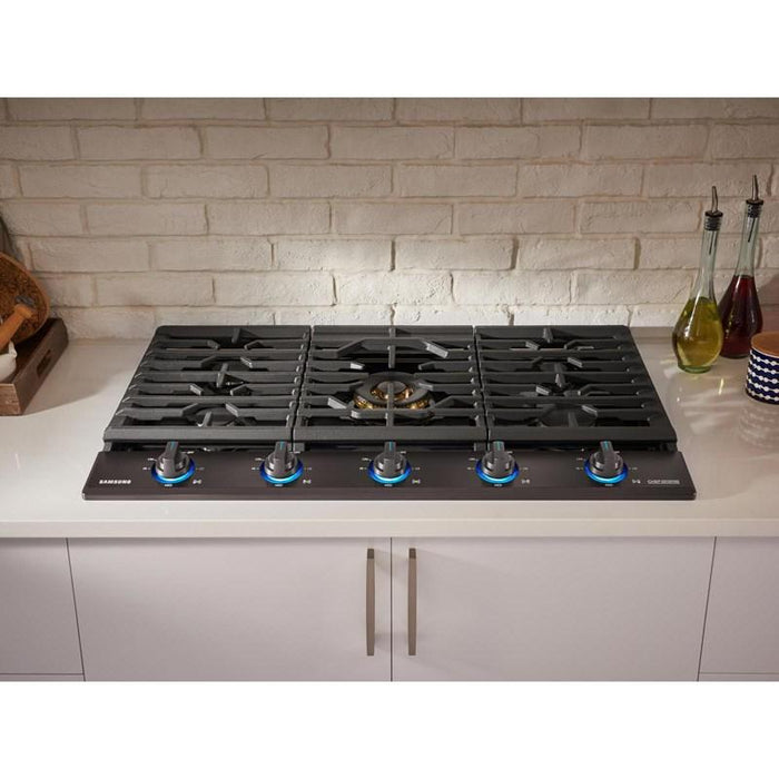 Samsung NA30N9755TM/AA 30" Gas Chef Collection Cooktop with 22K BTU Dual Power Burner, Black Stainless