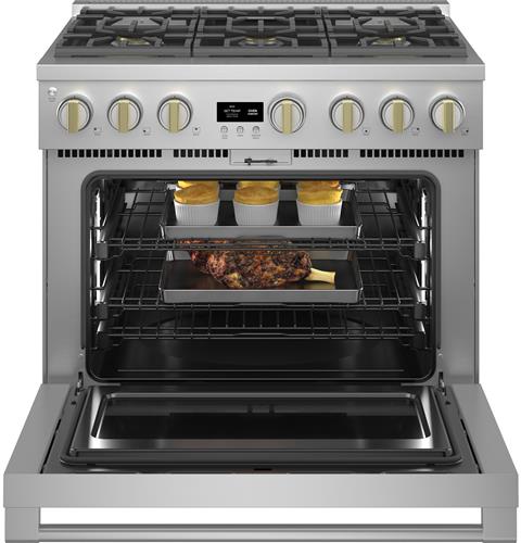 Monogram ZDP366NTSS 36" Dual-Fuel Professional Range with 6 Burners (Natural Gas) In Stainless Steel
