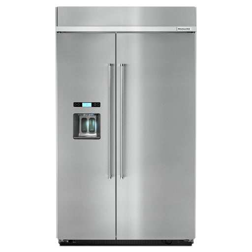 KitchenAid 29.5 cu. ft 48-Inch Width Built-In Side by Side Refrigerator with PrintShield Finish