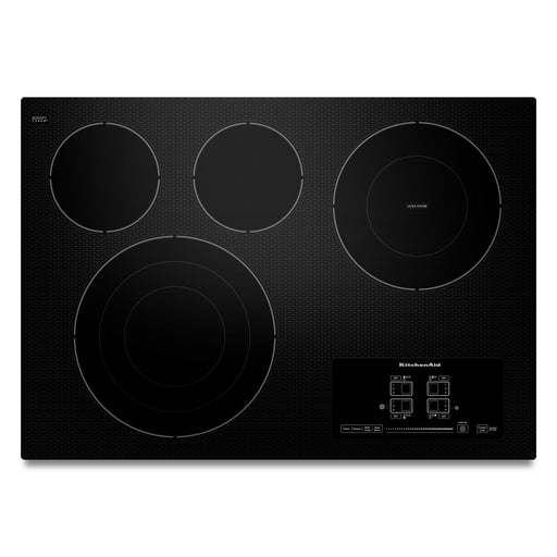 KitchenAid 30" Electric Cooktop with 4 Radiant Elements and Touch-Activated Controls