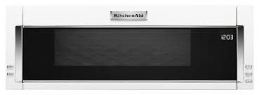 KitchenAid YKMLS311HWH 1000-Watt Low Profile Microwave Hood Combination in White