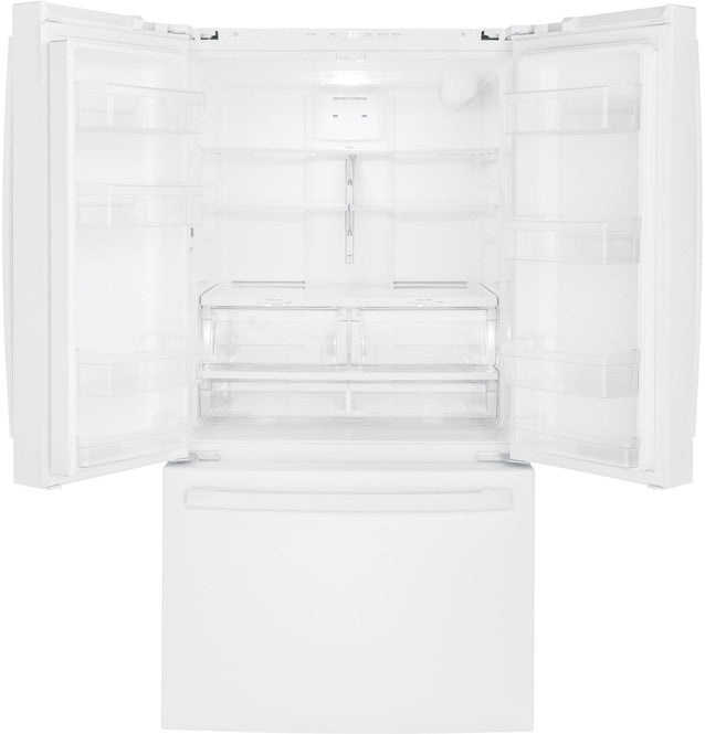 GE GNE27JGMWW ENERGY STAR® 27.0 Cu. Ft. French-Door Refrigerator in White