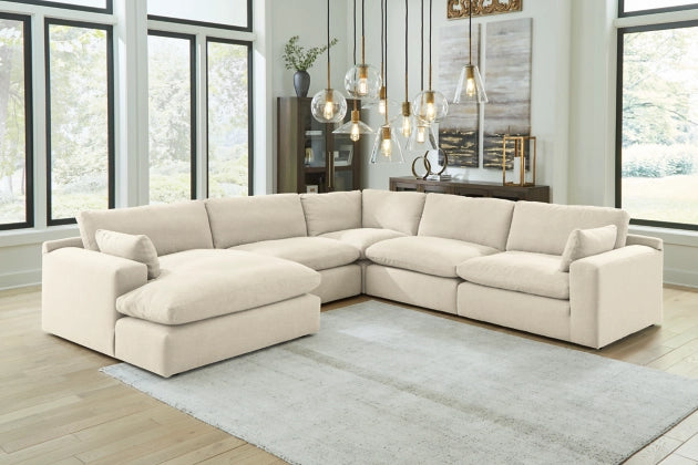 Elyza 5-Piece Sectional with LHF Chaise - Linen