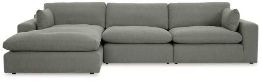 Elyza 3-Piece Sectional with LHF Chaise - Smoke