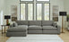 Elyza 3-Piece Sectional with LHF Chaise - Smoke