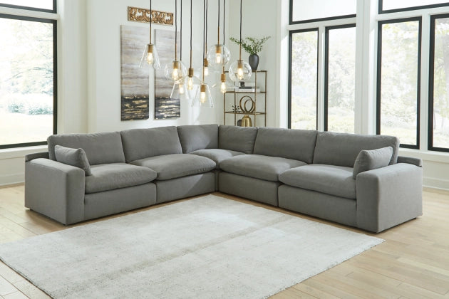 Elyza 5-Piece Sectional - Smoke — Topchoice Electronics