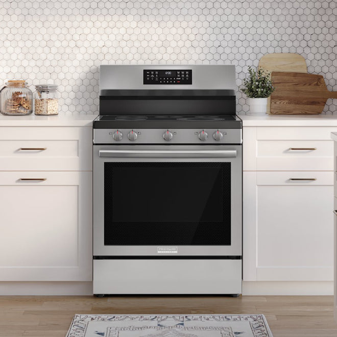 Frigidaire Gallery GCRE306CBF 30'' Rear Control Electric Range with Total Convection in Stainless Steel