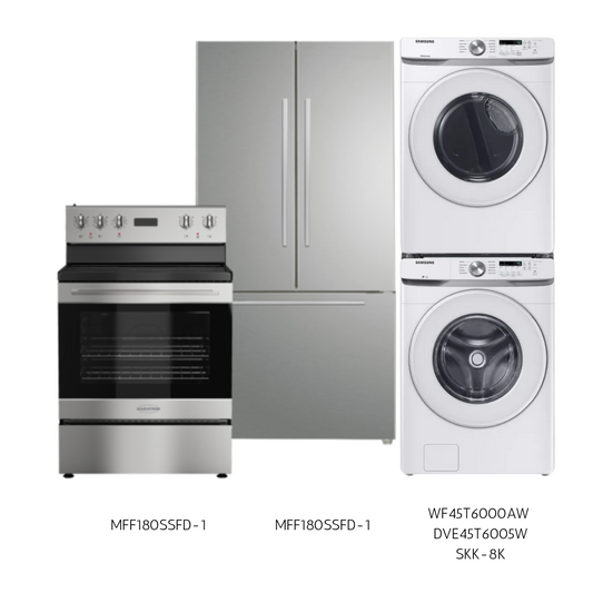 Marathon Fridge & Stove + Samsung Washer & Dryer Bundle