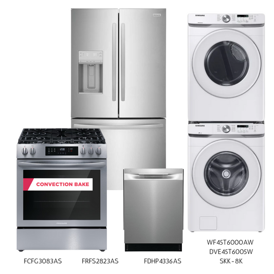 Frigidaire Kitchen & Samsung Laundry 5-Piece Appliance Bundle