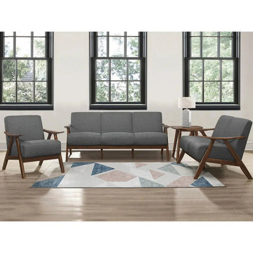 Damala Collection 3 pc Fabric Sofa Set 1138 - Mazin