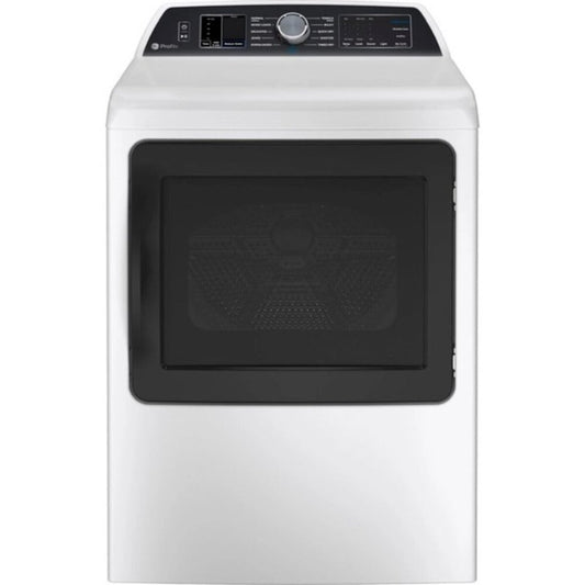 GE Profile PTD70EBMTWS 7.4 Cu. Ft. (IEC) Electric Dryer with Sanitize Cycle White