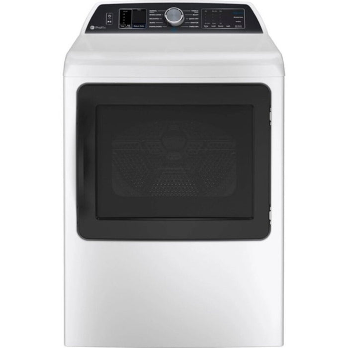 GE Profile PTD70EBMTWS 7.4 Cu. Ft. (IEC) Electric Dryer with Sanitize Cycle White