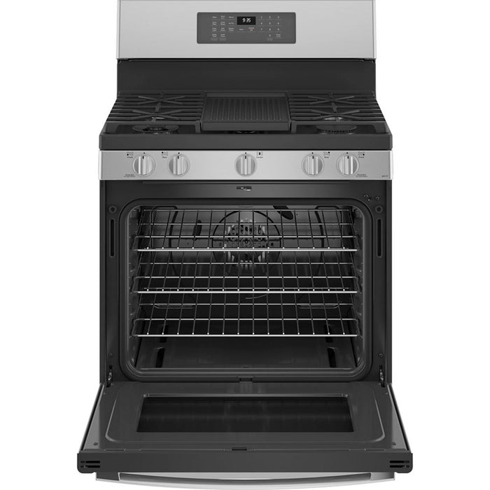 GE Profile PCGB935YPFS 30" Gas Range with No-Preheat Air Fry Stainless Steel