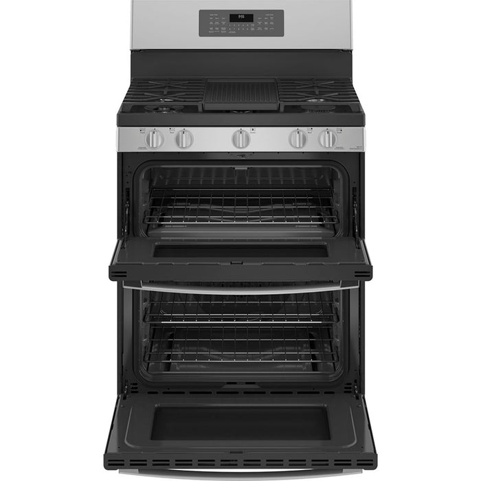 GE Profile PCGB965YPFS 30" Double Oven Gas Range with No-Preheat Air Fry Stainless Steel