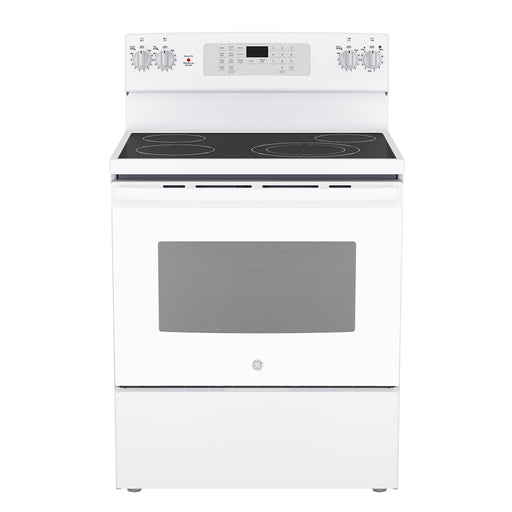 GE JCB830DVWW 30” Free Standing Electric Convection Range with No-Preheat Air Fry in White