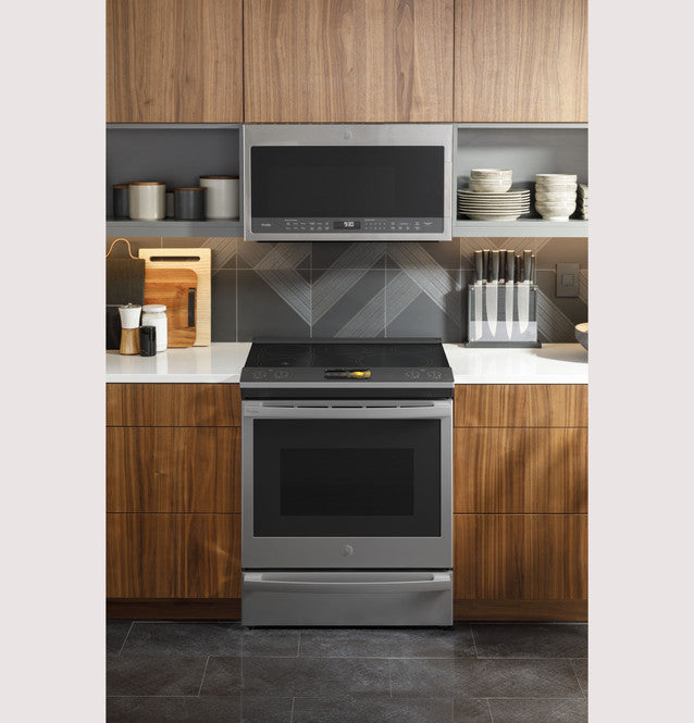 GE Profile™ PHS93XYPFS 30" Smart Slide-In Front-Control Induction Fingerprint Resistant Range with In Oven Camera