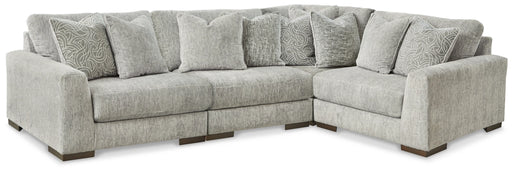 Regent Park 4-Piece Sectional in Pewter