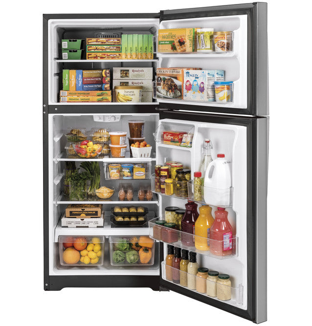 GE GTS19KYNRFS 19.2 Cu. Ft. Garage Ready Top-Freezer Refrigerator in Fingerprint Resistant Stainless