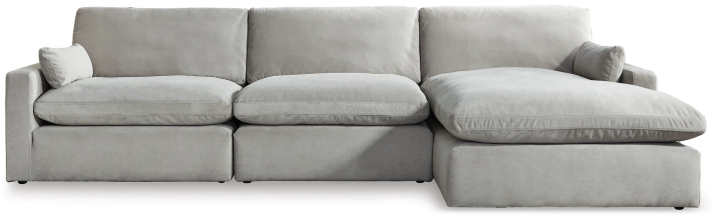 Sophie 3-Piece Sectional with Chaise - RHF Gray