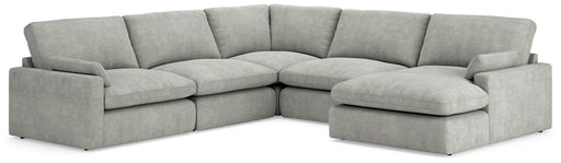 Sophie 5-Piece Sectional with RHF Chaise - Gray