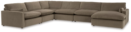 Sophie 6-Piece Sectional with LHF Chaise - Cocoa