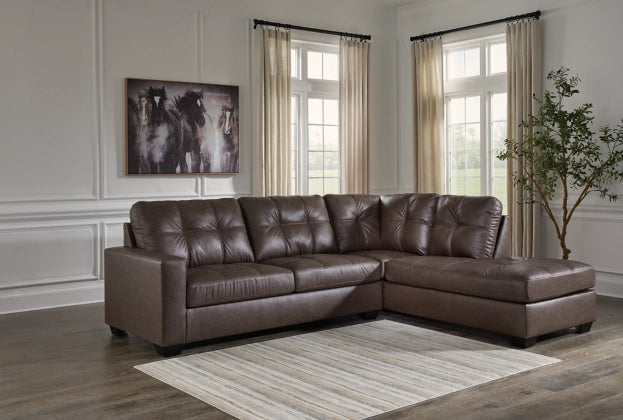 Barlin Mills 2-Piece Sectional with Chaise - UMBER