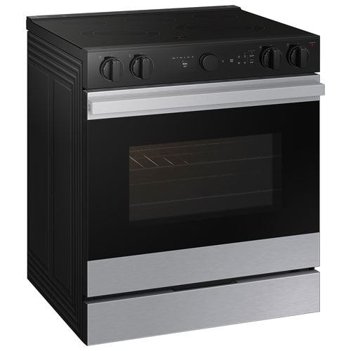 Samsung NSE6DG8500SRAC BESPOKE 30" 6.3 Cu. Ft. True Convection 5-Element Slide-In Electric Range