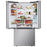 LG LF25S6330S 33" 24.5 Cu. Ft. 3-door French Door Refrigerator with Water & Ice Dispenser in Stainless Steel