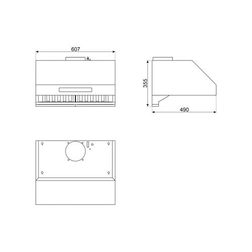 Smeg KPRU24X 24" Professional Under Cabinet Range Hood