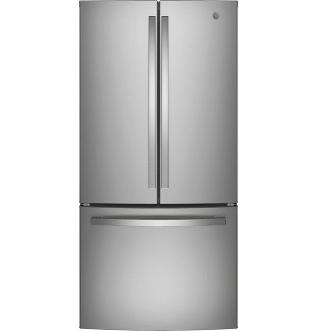 GE GWE19JYLFS ENERGY STAR® 18.6 Cu. Ft. Counter-Depth French-Door Refrigerator in Fingerprint Resistant Stainless