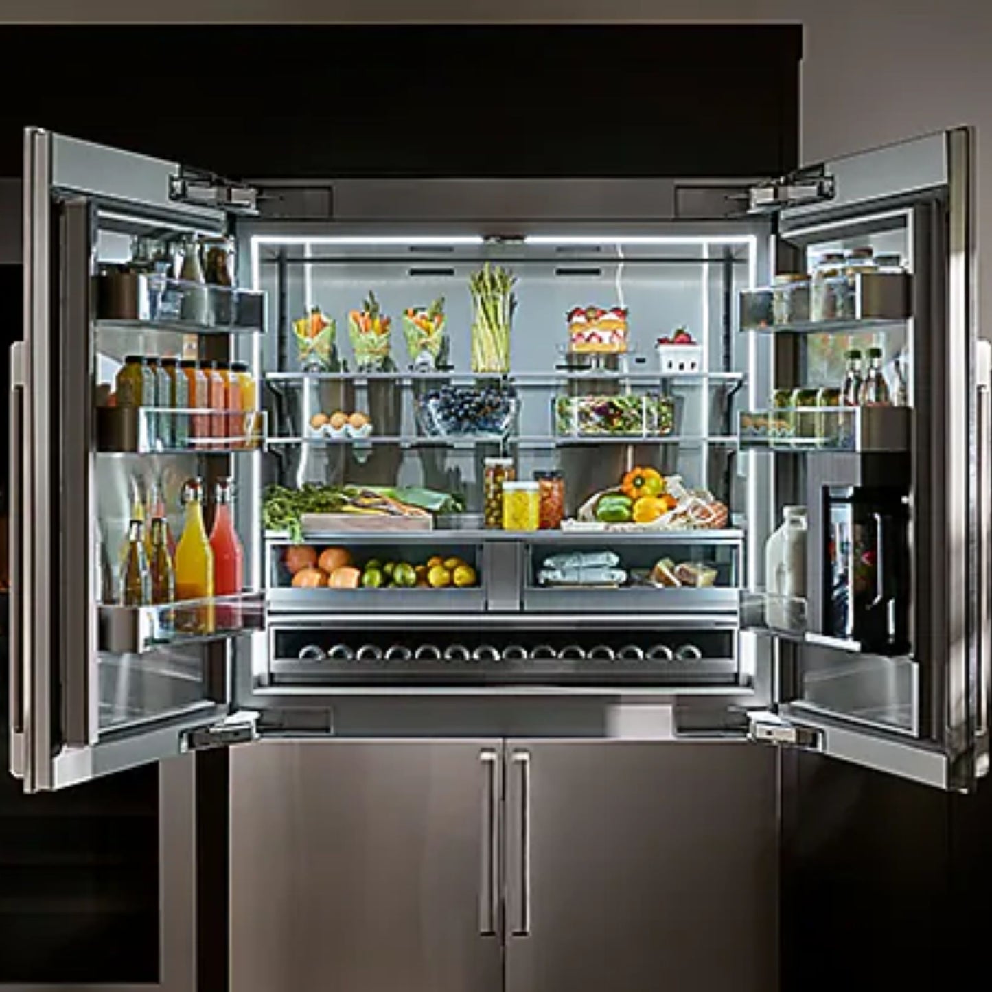 Dacor 48 Inch French Door Refrigerator with SteelCool™ Panel Ready DRF487500AP/DA