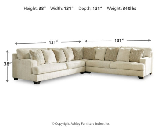 Rawcliffe 3-Piece Sectional in Beige