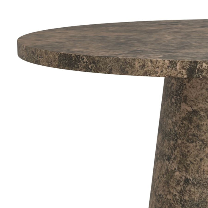 Godiva Round Pedestal Table in Grey Stone