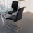 WHI 202-489BK Maxim Dining Chair, set of 2, in Black and Chrome
