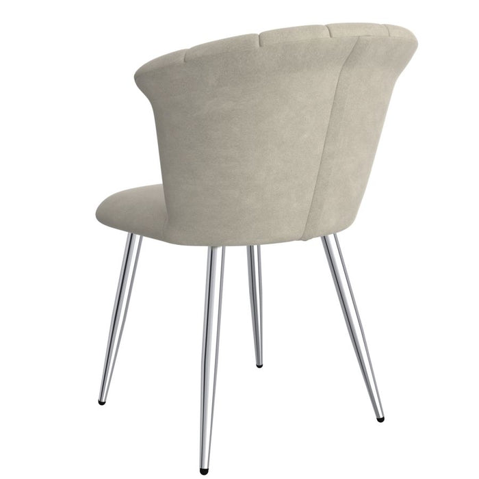 Orchid Dining Chair, Set of 2 in Grey and Chrome