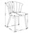 Orchid Dining Chair, Set of 2 in Grey and Chrome