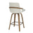 Parker 26" Counter Stool w/Swivel, Set of 2 in Ivory Performance Fabric & Whitewash