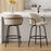 Kalani 26" Counter Stool w/Swivel, Set of 2 in Warm Grey & Black