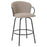 Kalani 26" Counter Stool w/Swivel, Set of 2 in Warm Grey & Black