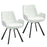 Calisto/Signy 7pc Dining Set in Black Table with Ivory Chair