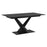 Julius/Talon 7pc Dining Set in Black Table with Camel Chair