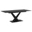 Julius/Talon 7pc Dining Set in Black Table with Camel Chair